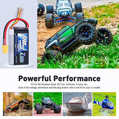 3S Lipo Battery 2200mAh 11.1V 50C Shorty Pack with XT60 Plug (2 Pack) Z10609