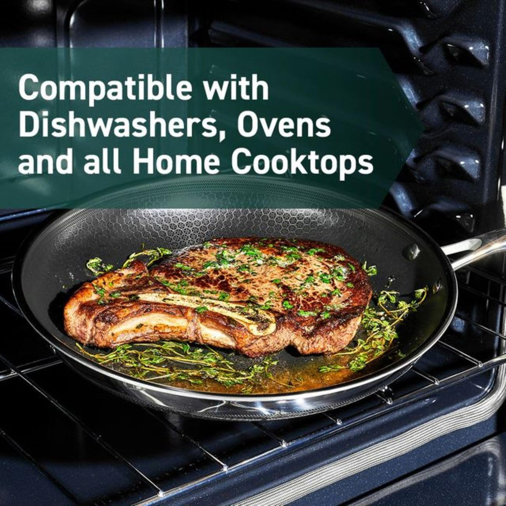 7-Piece Hybrid Stainless Steel Cookware Set with Lids and Wok V281