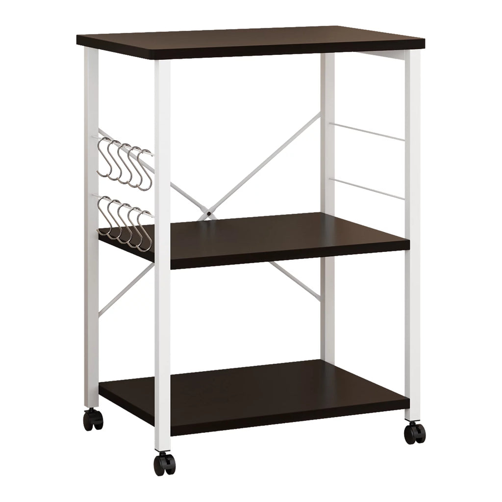 3-Tier Rolling Kitchen Cart with Microwave Stand Q384203