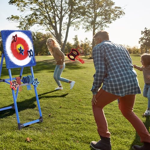 8 Throwing Axes Set with Foldable Plastic Target V57296
