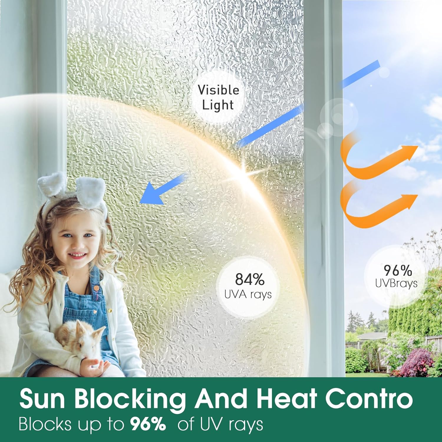 Silver 17.5 x 78.7 in Window Privacy Film B7507