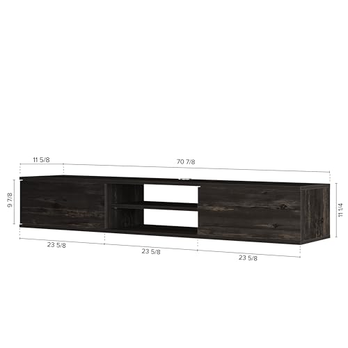 Black Oak Floating TV Stand B908