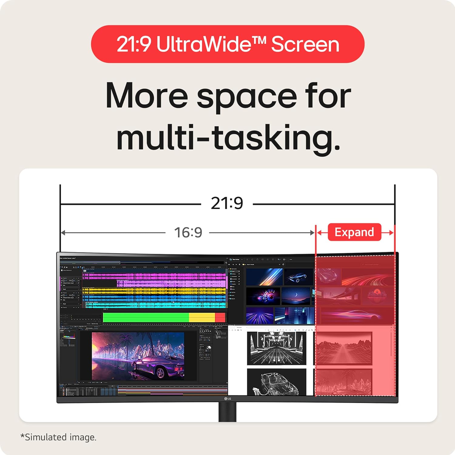 40” Curved UltraWide WUHD 5K2K Nano IPS Display, Black H908