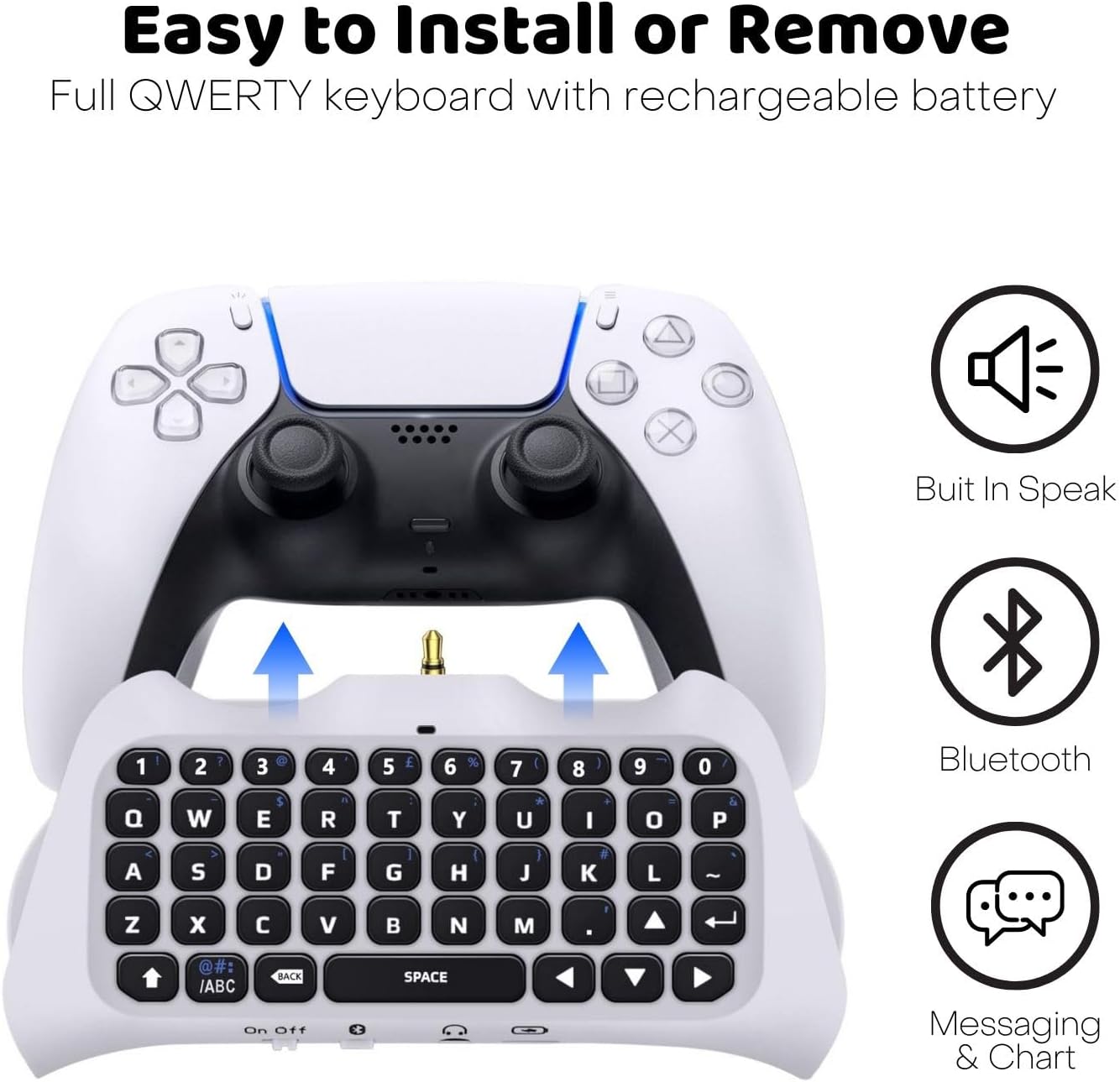PS5 Controller Keyboard Attachment W757
