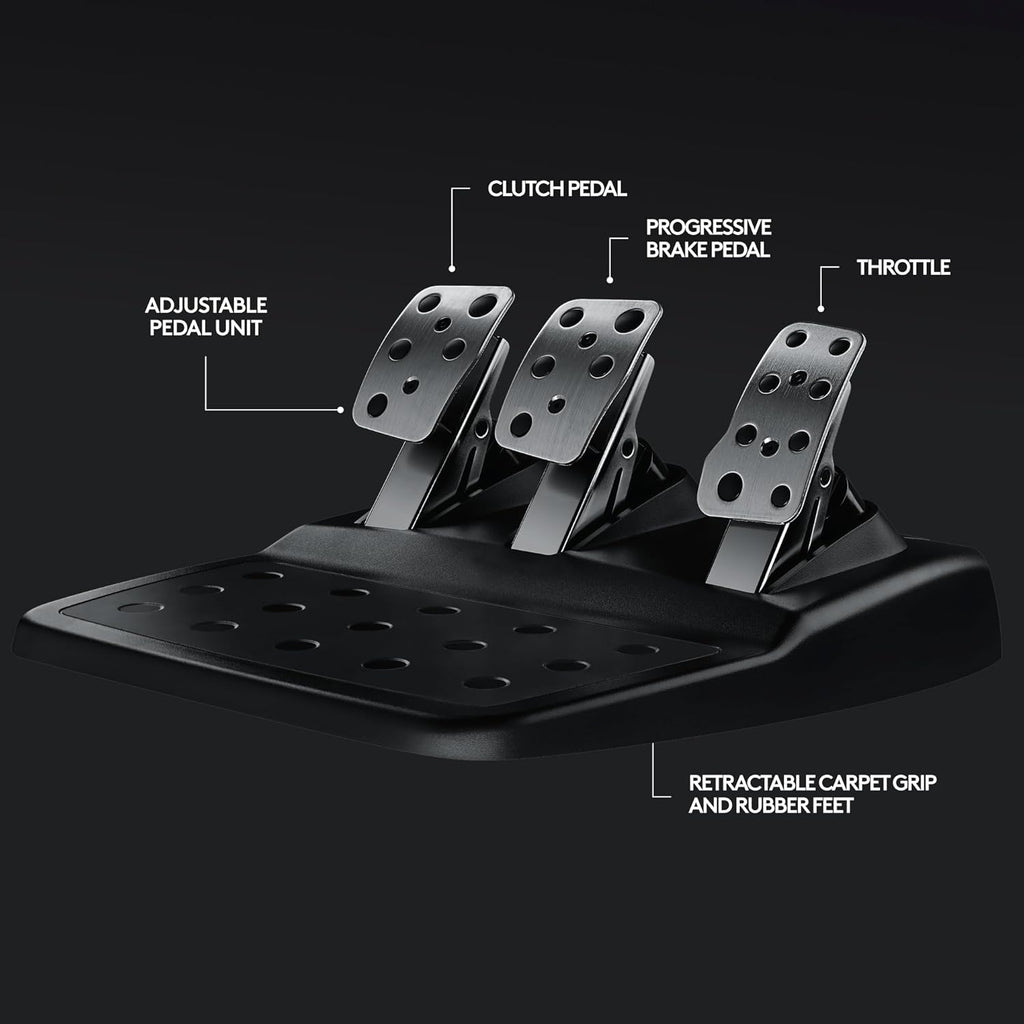 Black Leather Steering Wheel with Floor Pedals I175499
