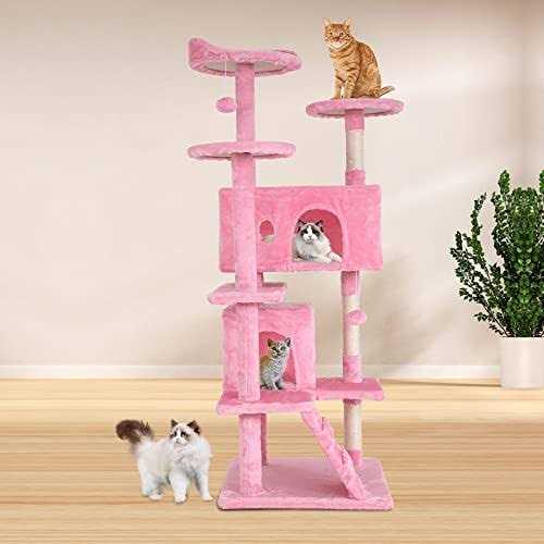54in Cat Tree Tower with Scratching Posts B65087