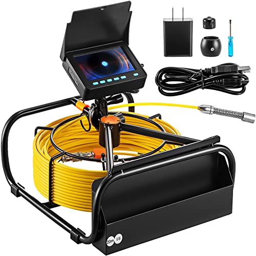 98.4 ft 4.3" Pipe Drain Inspection Camera with DVR Function and LED Lights F467132