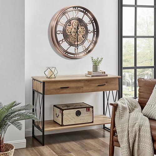 Large Copper Metal Wall Clock (21 Inch) Q10466