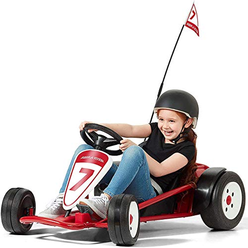 36V Battery-Powered Kids Electric Go-Kart with Adjustable Seat, Rubber Wheels, Grey F768616