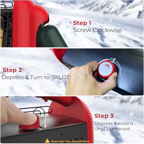 Red 12000 BTU Portable Propane Heater W978