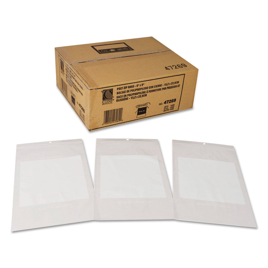 Clear Poly Small Parts Bags 6 x 9 1000/Carton U429791