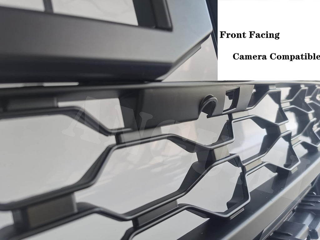 Matte Black Front Grille with Letters & LEDs F93346