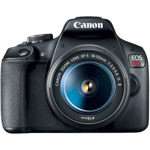 Canon EOS Rebel T7 DSLR Camera with 18-55mm Lens (5 Items) O856
