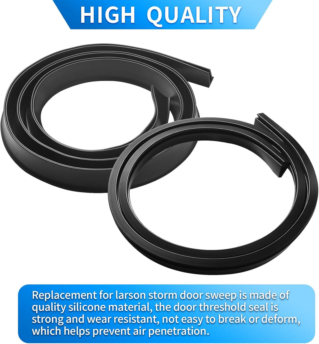 2-Piece Set Vinyl and Metal Door Sweep Assembly E127