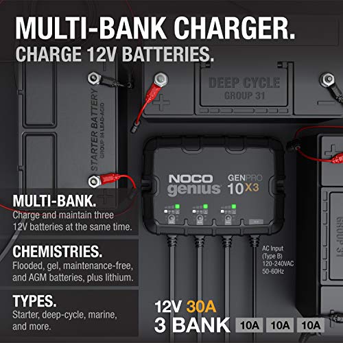 3-Bank 30A Onboard Battery Charger H2804