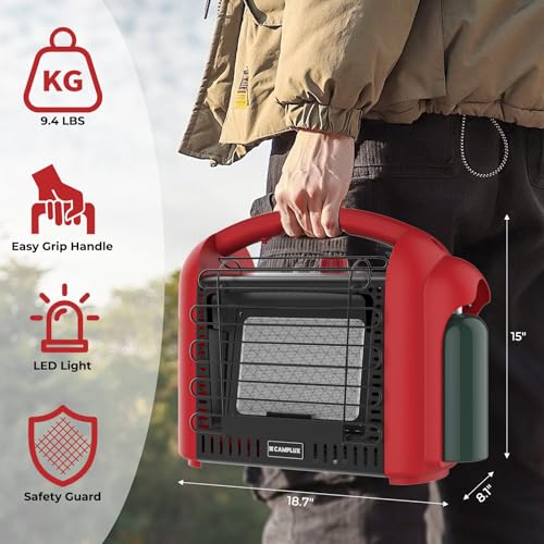 Red 12000 BTU Portable Propane Heater W978