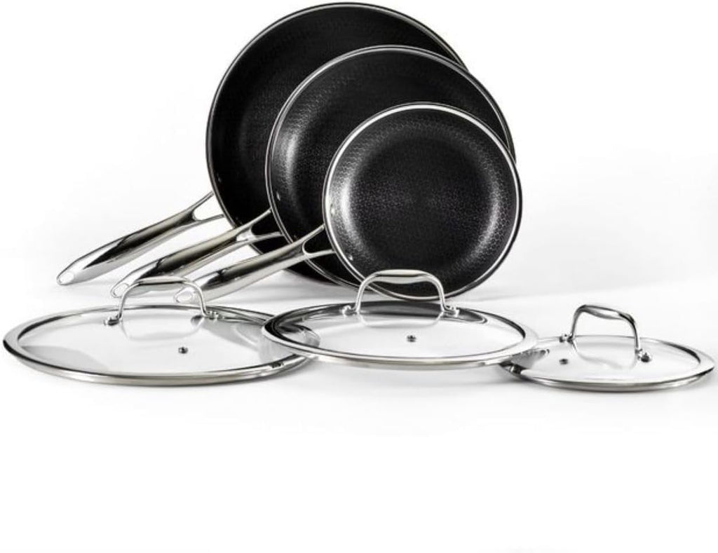 7-Piece Hybrid Stainless Steel Cookware Set with Lids and Wok V281