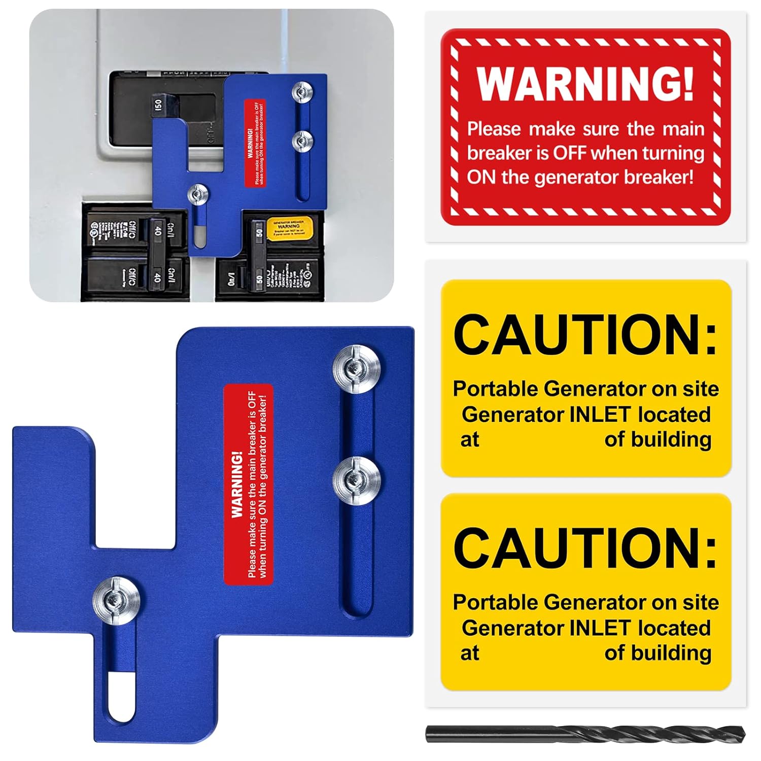 Silver Generator Interlock Kit for 150 and 200 amp Panels E109636
