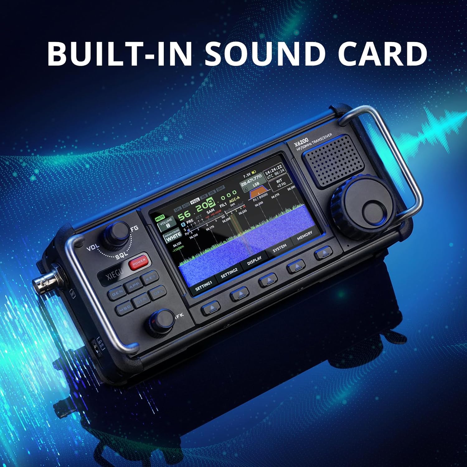 Portable HF Radio Transceiver with 4" LCD Screen J41169