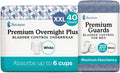 White XXL 40 Count Incontinence Underwear and 20 Count Men's Guards D200742