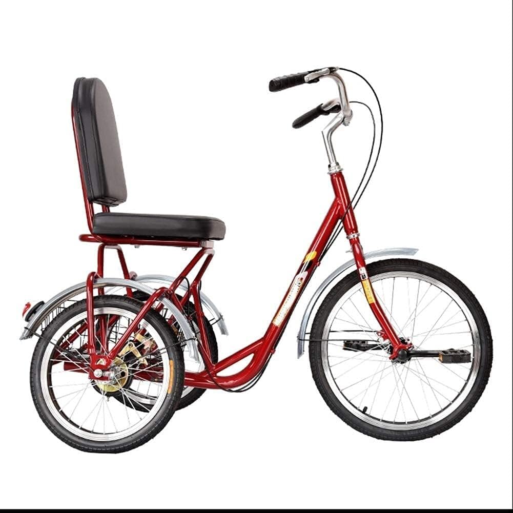 20 Inch Single Speed Adult Tricycle with Rear Shopping Basket V2719