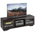 Mocha Black 66-Inch Wood Veneer TV Bench S3829