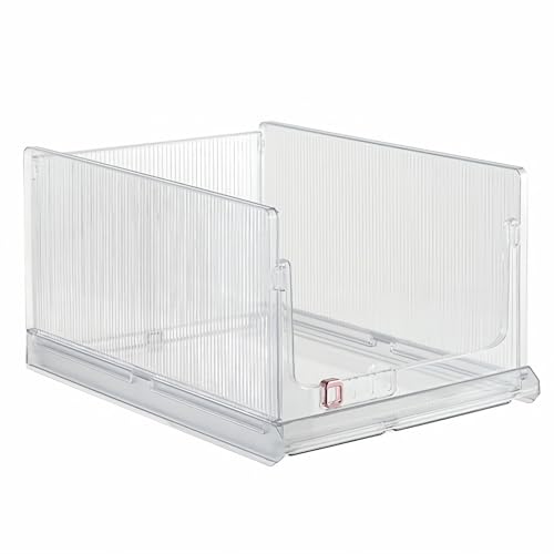 Clear Stackable Plastic Storage Bins L914121