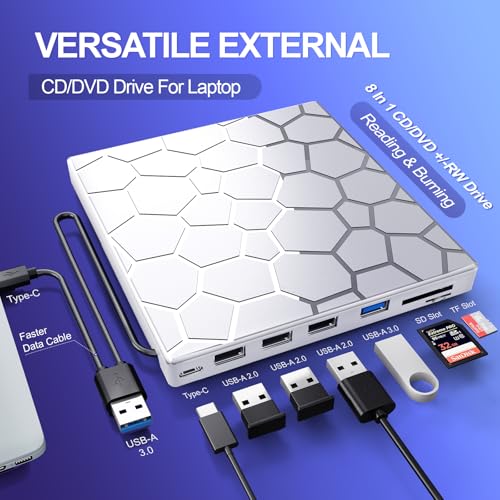 8 in 1 USB 3.0 Portable External CD/DVD Drive L184132