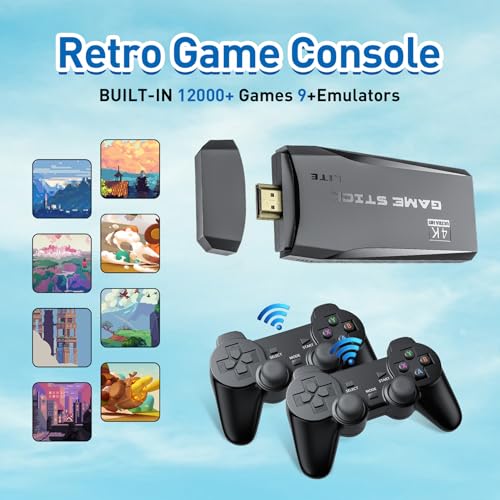 12,000+ Classic Games Retro Game Console with 2 Wireless Controllers H91148
