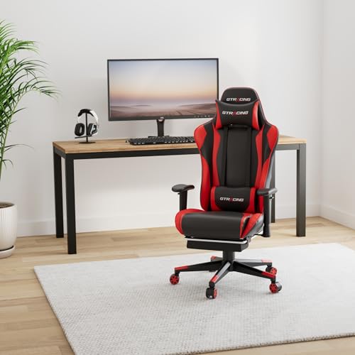 Blue Gaming Chair with Footrest U403530
