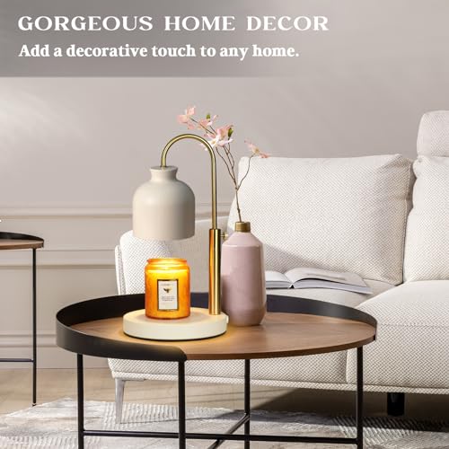 Blue Candle Warmer Lamp with Timer, Dimmable, 2 Bulbs D860