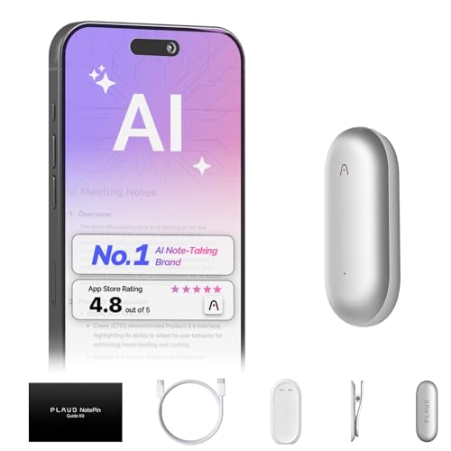 64GB AI Voice Recorder, Lunar Silver E59139