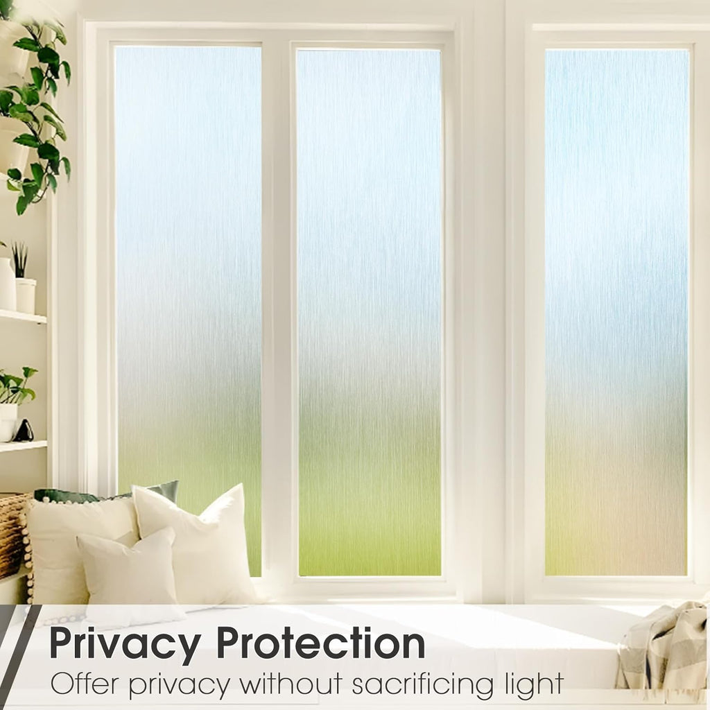 Silver 17.5 x 78.7 in Window Privacy Film B7507