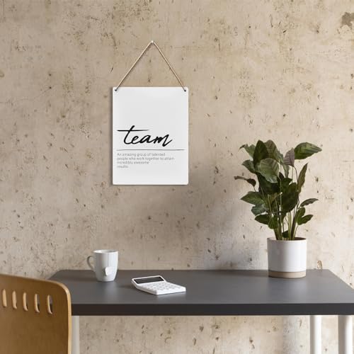 Office Motivational Wood Hanging Sign 8x10 Inch K1251