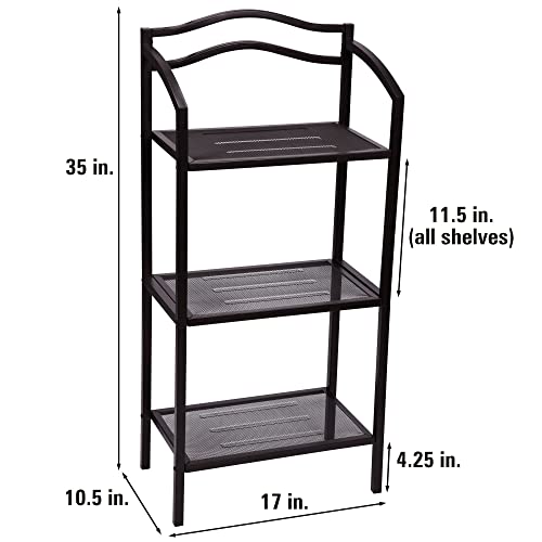 White 3-Tier Metal Bathroom Storage Shelf G20063