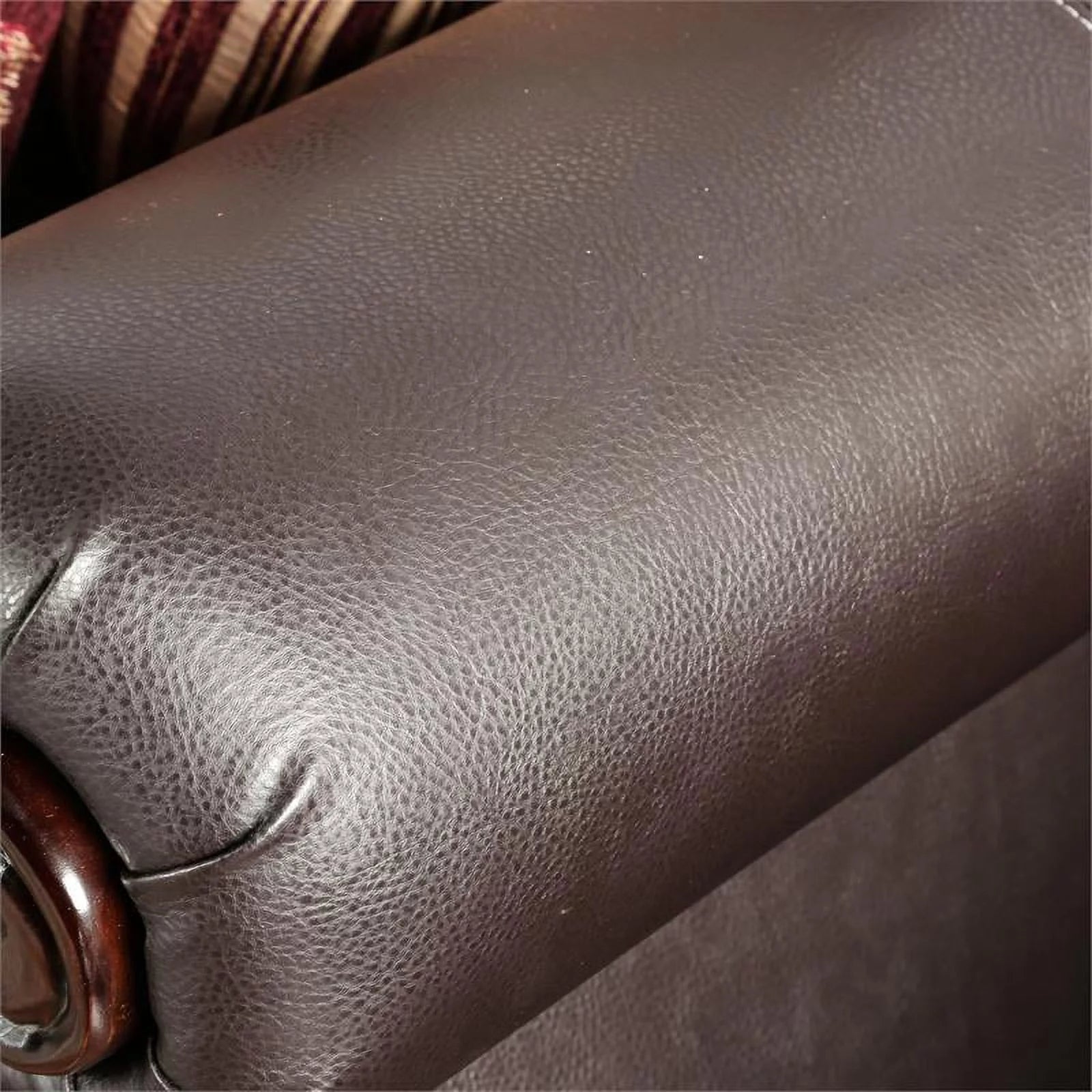 Burgundy Red Faux Leather 2-Piece Sofa Set G341589