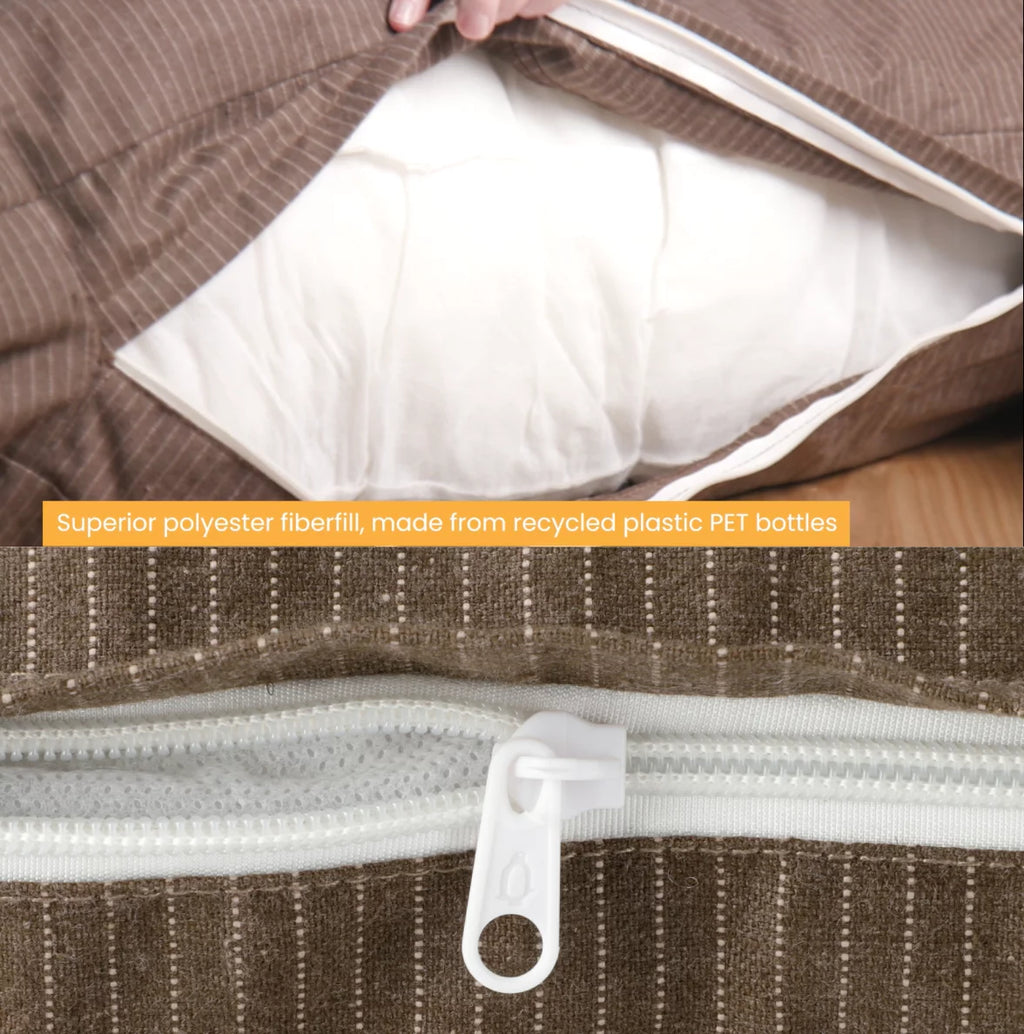 Canvas Dog Bed, Water-Repellent, Removable Washable Cover, Extra Large, Brown G131953