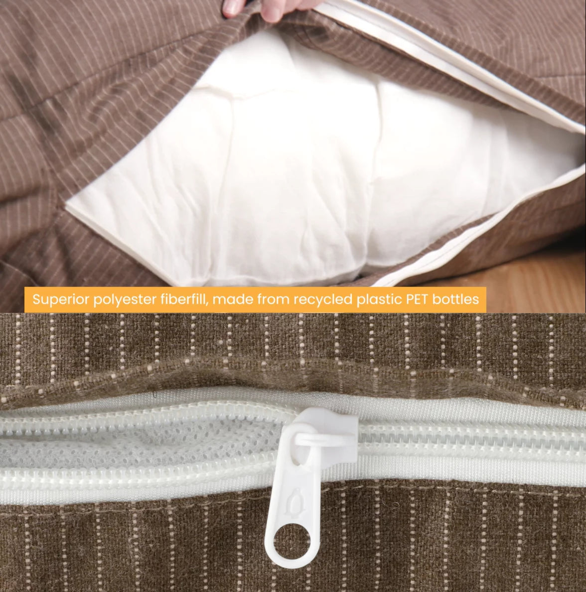 Canvas Dog Bed, Water-Repellent, Removable Washable Cover, Extra Large, Brown G131953