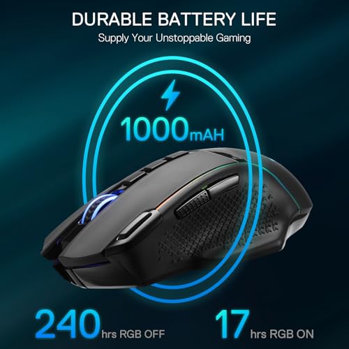 Wireless Gaming Mouse with 10000 DPI and 8 Macro Buttons W812885