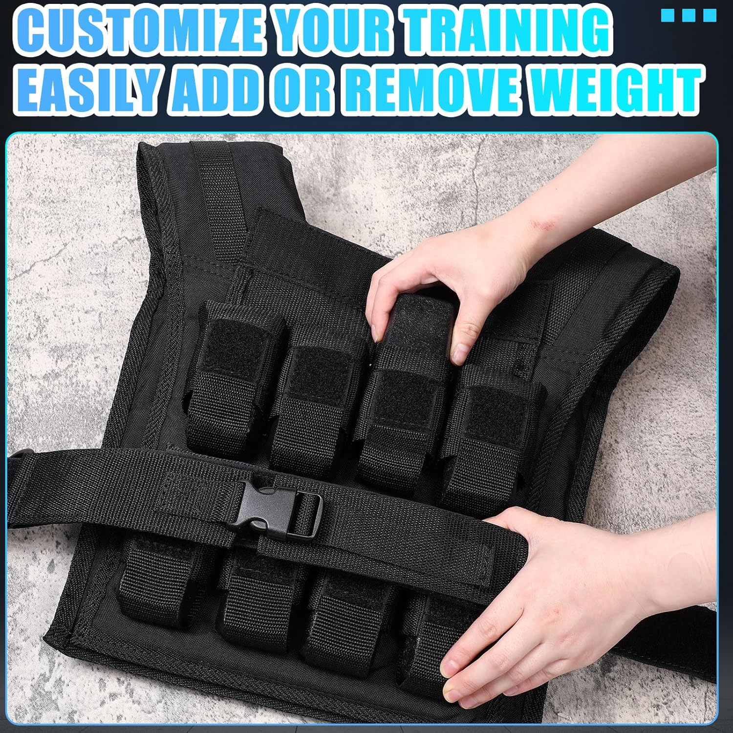 35lbs Adjustable Weighted Vest with Iron Weights G4178
