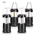 4 Pack Camping Lantern with 30 LED Bulbs and COB Flashlight U126674