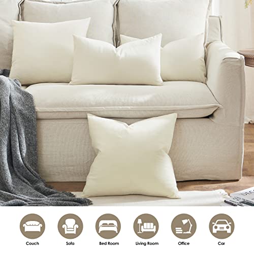White Velvet Throw Pillow Covers Pack of 2, 22x22 A381