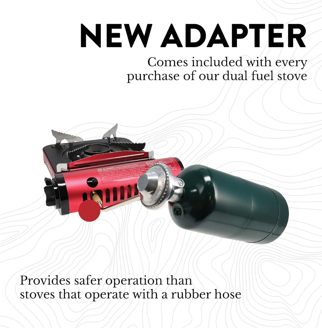 12,000 BTU Propane or Butane Portable Dual Fuel Camping Stove with Carrying Case R154