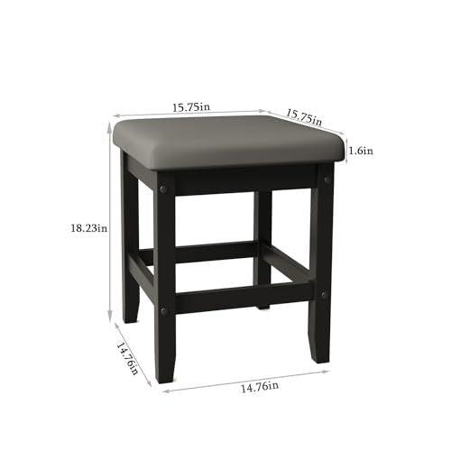 White Vanity Stool with Storage F374