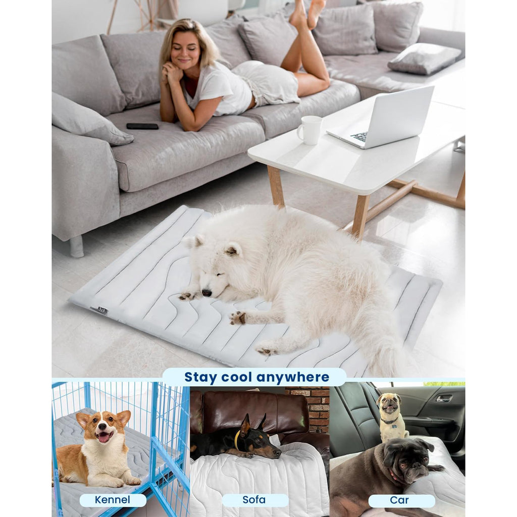 36" x 23" Reversible Cooling Mat, Glacial Grey J45462