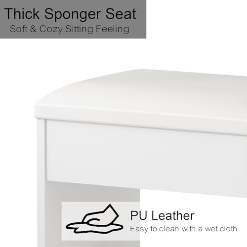 White 11 Drawer Vanity Desk with Lighted Mirror W1800