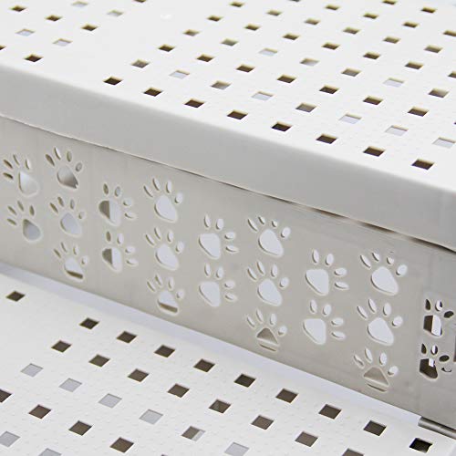 Non-Slip 3 Steps Foldable Plastic Pet Stairs with Washable Carpet W33120