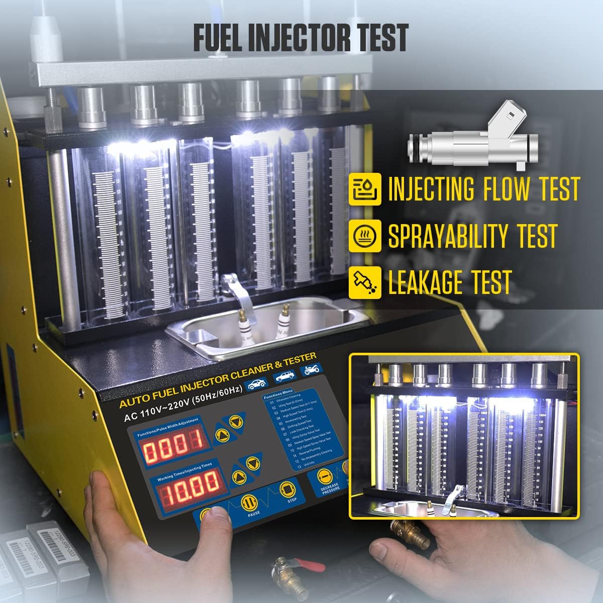Fuel Injector Cleaner and Tester 110V R8681