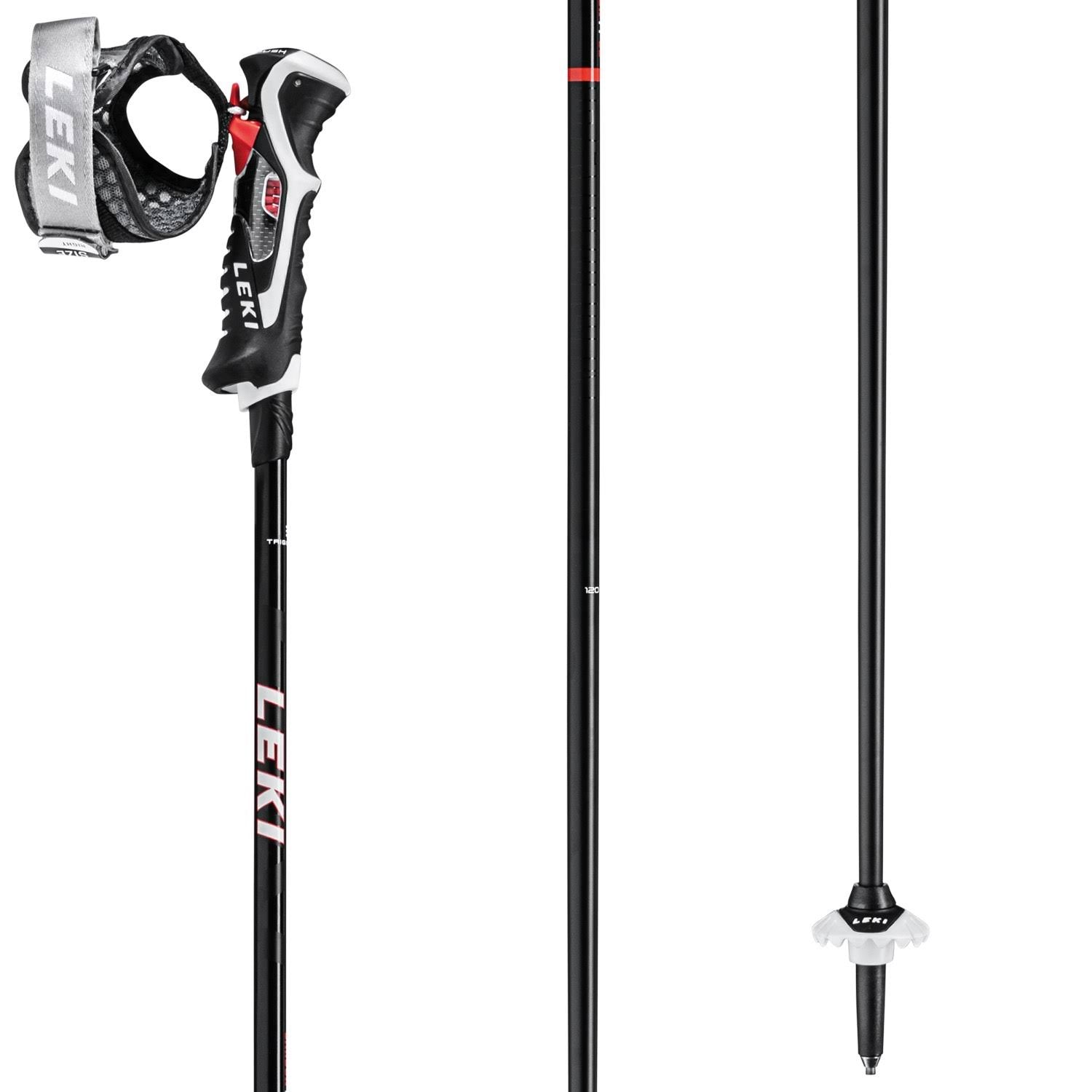 Carbon 14 3D Ski Poles Black/Red, 135cm Z753018