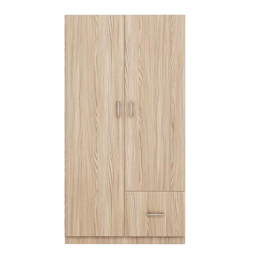 3 Door Wardrobe with Mirror and Hanging Rod S1711